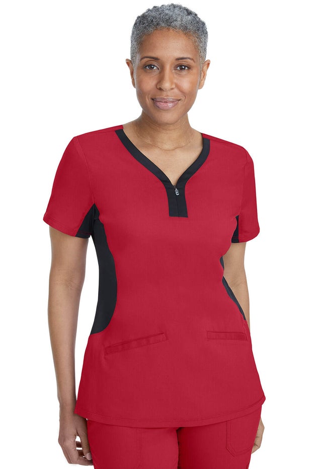 Red print scrub tops on sale